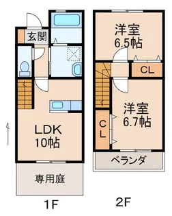 クラウンハイツ西浜Ⅱの間取り