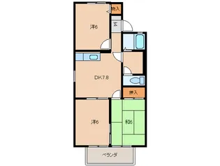 カーサグランデⅡ【2階】の間取り