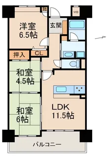 サンライズマンション岩出11【5階】の間取り