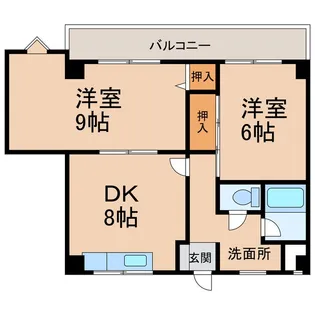 リベラルパレス新留【2階】の間取り