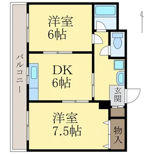 エクシード紀伊B棟【3階】の間取り