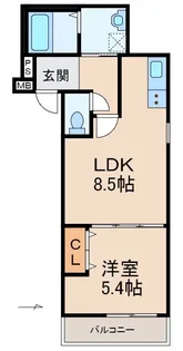 フジパレス吹屋町EAST【1階】の間取り