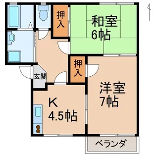 フレグランス手平【2階】の間取り