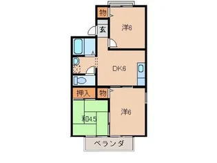 ヤマイチPLAZAサニータウン園部【2階】の間取り