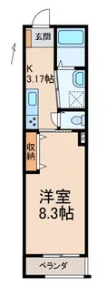 クラウンハイツ美園町【2階】の間取り