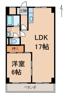 第2ルネみなと【1階】の間取り