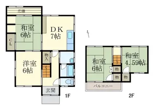 和歌山県和歌山市粟【一戸建】の間取り