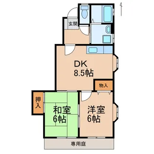 エメラルドハイツ6【1階】の間取り
