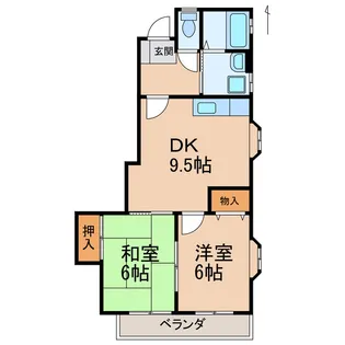 エメラルドハイツ6【2階】の間取り