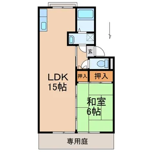 プレジール木ノ本Ⅱ【1階】の間取り