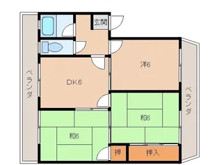 第1小杉マンション【2階】の間取り