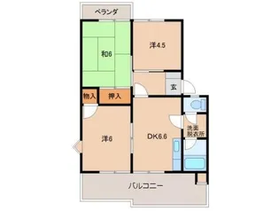 グリーンフルにしおかⅡ【2階】の間取り