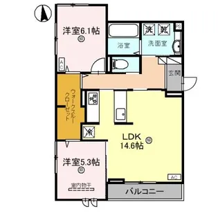 D-ROOM和歌山四番丁【3階】の間取り