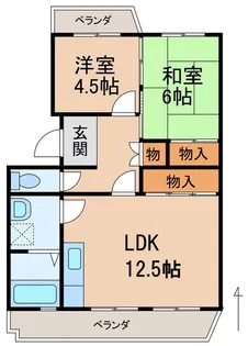 スミヤハウス西浜【4階】の間取り