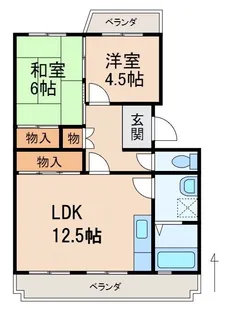 スミヤハウス西浜【3階】の間取り