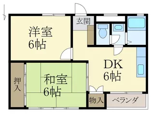 ドエル紀三井寺【4階】の間取り