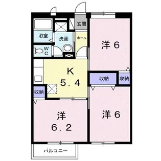 タウニィ21 Ⅱ【2階】の間取り