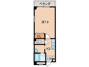 アパートメントM'S【4階】の間取り