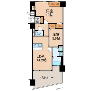 パシフィックビスタⅣ【4階】の間取り