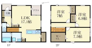ヴィラージュ津秦の間取り