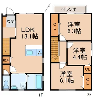 クラウンハイツ秋津町Ⅳの間取り