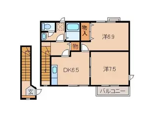 和歌山県和歌山市加納【アパート】の間取り