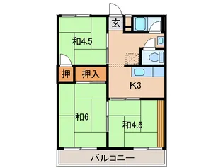堀止ハイツ【2階】の間取り