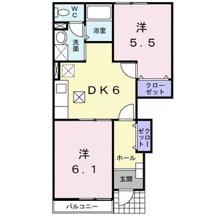 フィオレンテⅡ【1階】の間取り