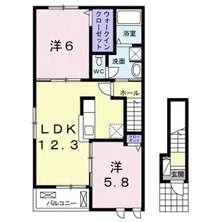 エムテナーヌⅡ【2階】の間取り