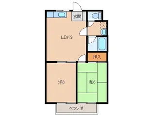 グリーンフル光【2階】の間取り