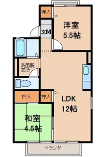 プリシェール関戸【2階】の間取り