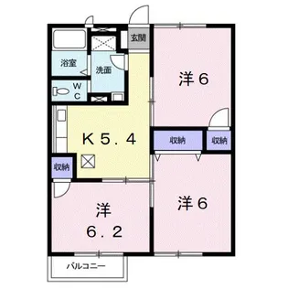 まぐのりあⅡ【2階】の間取り