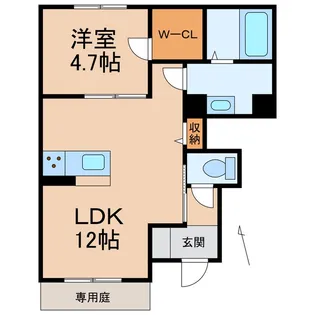 和歌山県和歌山市加納【アパート】の間取り