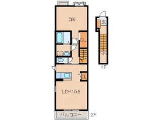 和歌山県和歌山市北島【アパート】の間取り