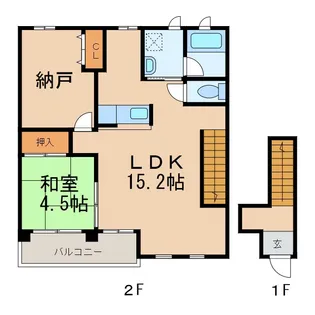 和歌山県海南市名高【アパート】の間取り