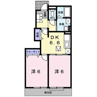 和歌山県御坊市湯川町富安【アパート】の間取り