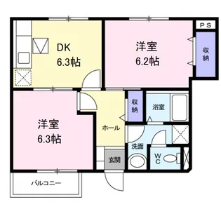 和歌山県海南市岡田【アパート】の間取り