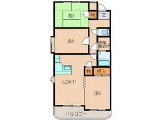 アーバンシックス【3階】の間取り