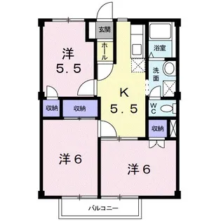 サンリバー21【2階】の間取り