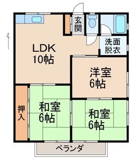 コーポやすらぎ【1階】の間取り