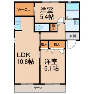 和歌山県橋本市高野口町小田【アパート】の間取り