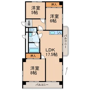 グランメール黒田【4階】の間取り