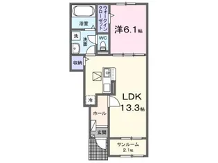 アイノス波分Ⅱ【1階】の間取り