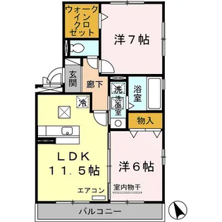 グレイス ヒルズ【1階】の間取り