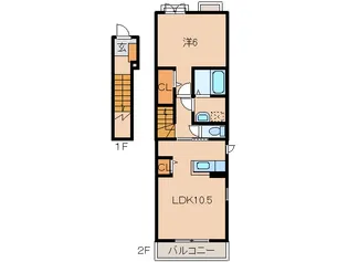 和歌山県和歌山市北島【アパート】の間取り