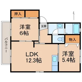 シャーメゾン紀の川【1階】の間取り