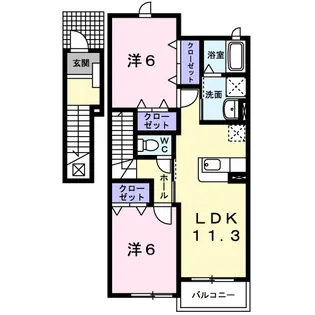 キャトル・セゾンⅠ【2階】の間取り