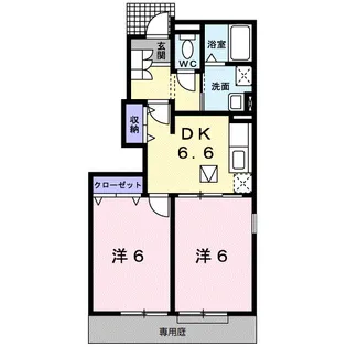 和歌山県御坊市湯川町富安【アパート】の間取り