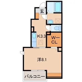 和歌山県和歌山市有本【アパート】の間取り