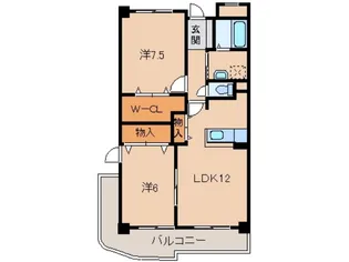 和歌山県和歌山市毛見【マンション】の間取り